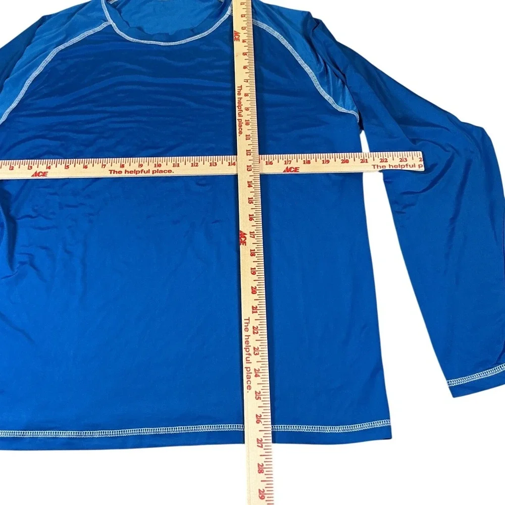 Uzzi Active Wear Mens‎ XL Royal Blue Rash Guard UPF 50+ Surf Fishing Shirt NWT
